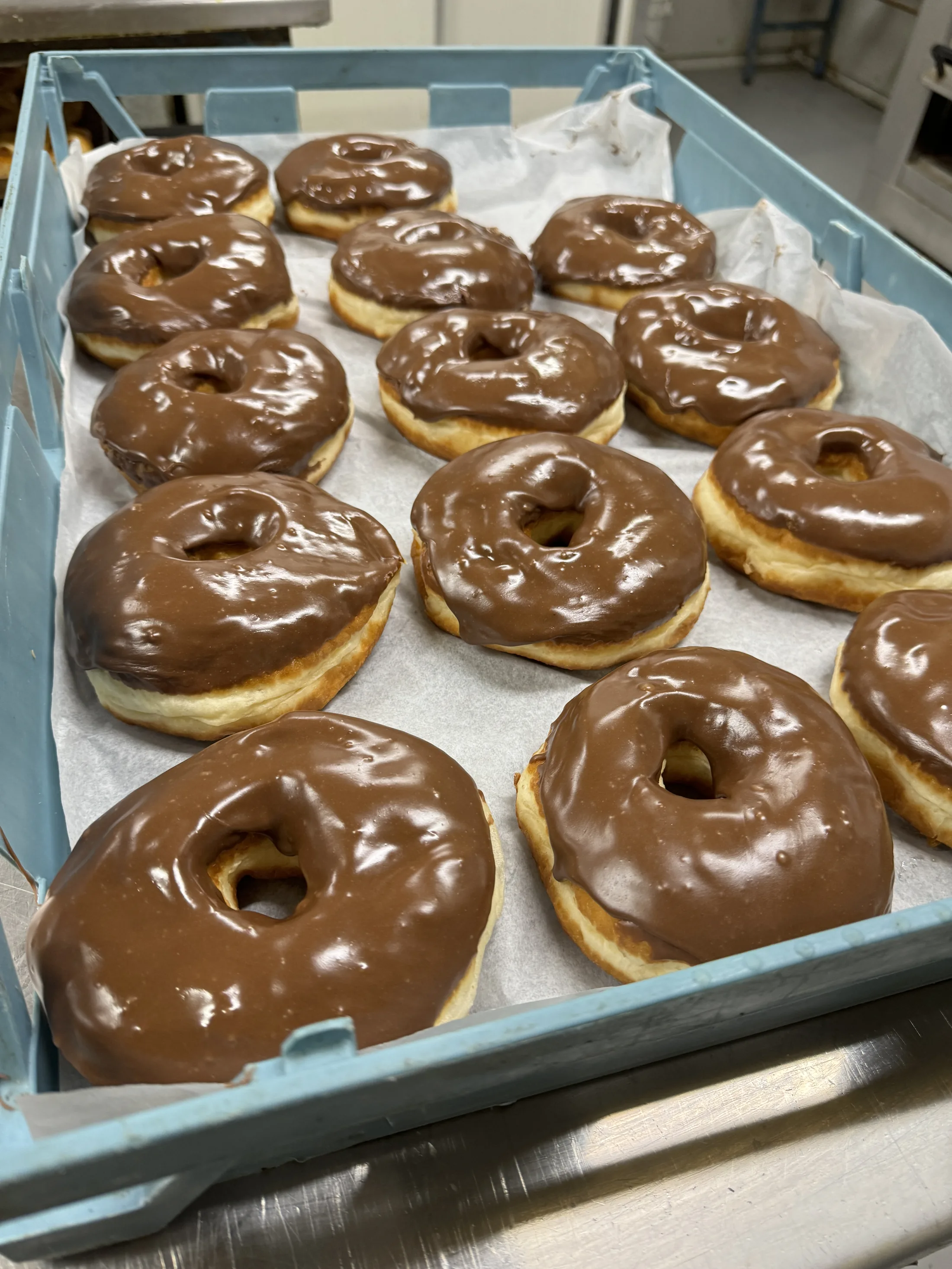 Chocolate Iced Donuts — Kipling's Bakery, Port Wakefield